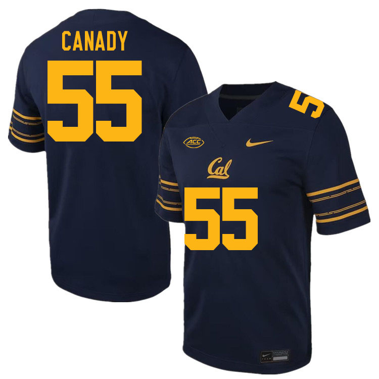 California Golden Bears #55 BJ Canady ACC Conference College Football Jerseys Stitched-Navy